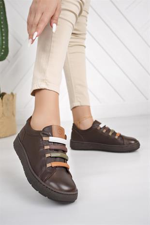 Mammamia D24KA 85 Kahve Hakiki Deri Kadın Ayakkabı