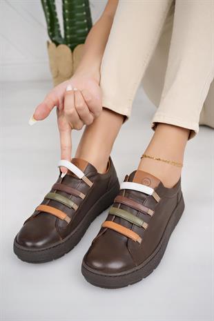 Mammamia D24KA 85 Kahve Hakiki Deri Kadın Ayakkabı