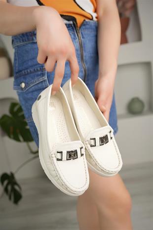 Mammamia D24YA 685 Kemik Hakiki Deri Anatomik Kadın Ayakkabı