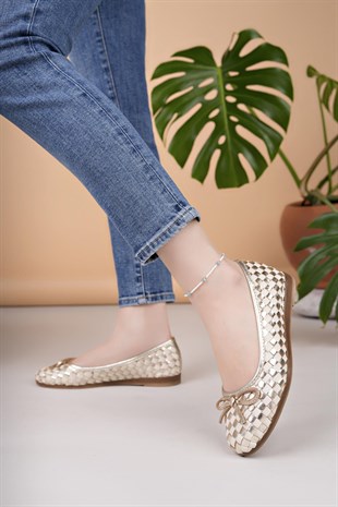 Mammamia D25YA 525 Dore Hakiki Deri Kadın Babet