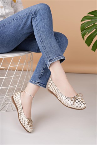 Mammamia D25YA 525 Dore Hakiki Deri Kadın Babet