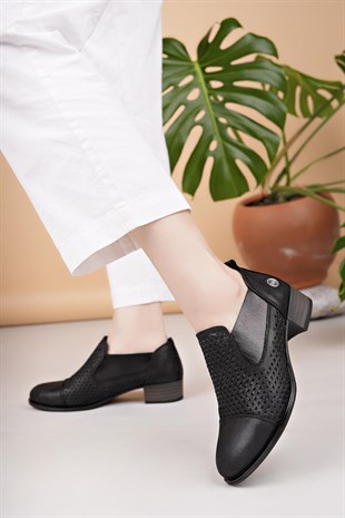 Mammamia D25YA 7150 Platin Simli Hakiki Deri Kadın Ayakkabı