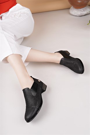 Mammamia D25YA 7150 Platin Simli Hakiki Deri Kadın Ayakkabı