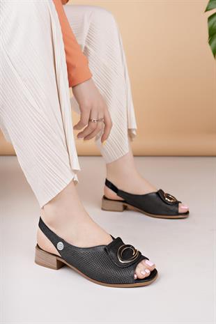 Mammamia D25YS 2720 Çelik Hakiki Deri Kadın Sandalet