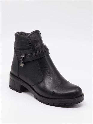 Nesil Shoes Marr 836 Hakiki Deri içi Kürklü Kadın Bot