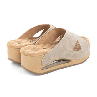 Muya Penelope 31210 Krem Airmax Dolgu Anatomik Kadın Terlik