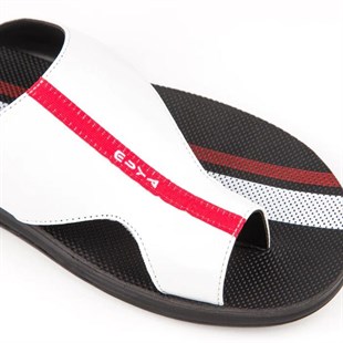 Muya Rada 31306 Beyaz Tam Anatomik Parmak Arası Erkek Terlik