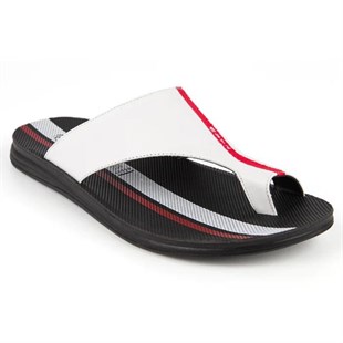 Muya Rada 31306 Beyaz Tam Anatomik Parmak Arası Erkek Terlik