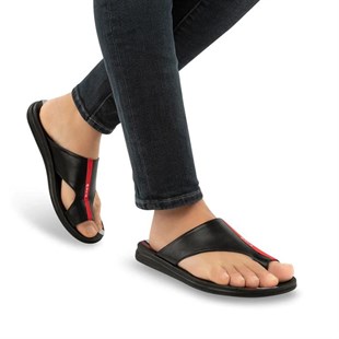 Muya Rada 31306 Siyah Tam Anatomik Parmak Arası Erkek Terlik