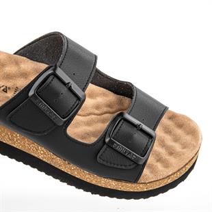 Muya Recast 33235 Siyah Tokalı Mantar Tabanlı Kadın Terlik