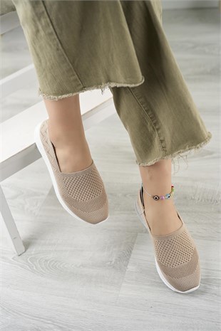Nesil shoes Aky 055 Nude Triko Yazlık Kadın Ayakkabı