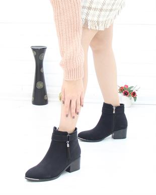 Nesil Shoes Bln 5200 Siyah Zümrüt Günlük Kışlık Kadın Bot