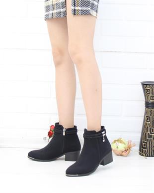 Nesil Shoes Bln 5700 Siyah Zümrüt Günlük Kışlık Kadın Bot