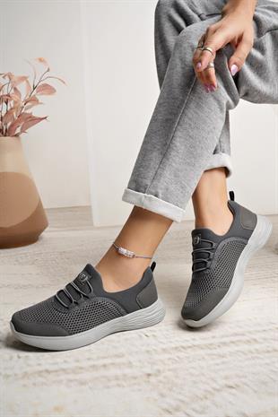 Nesil Shoes Bsea 562 Füme Memory Foam Kadın Yürüyüş Ayakkabısı