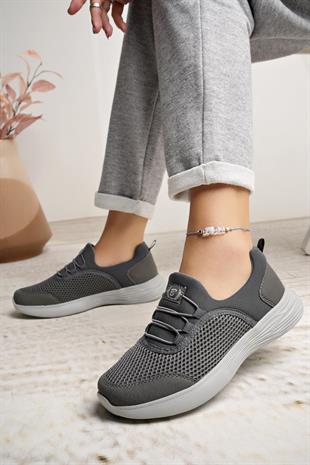 Nesil Shoes Bsea 562 Füme Memory Foam Kadın Yürüyüş Ayakkabısı