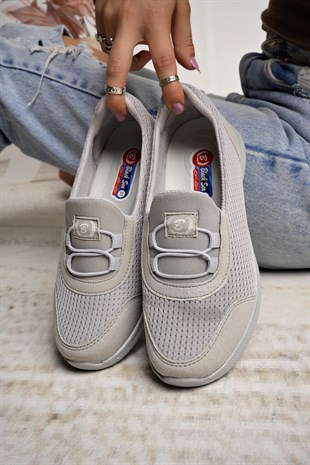 Nesil Shoes Bsea 575 Buz gri Memory Foam Kadın Yürüyüş Ayakkabısı