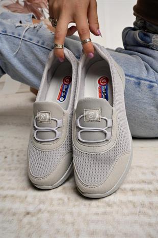 Nesil Shoes Bsea 575 Buz gri Memory Foam Kadın Yürüyüş Ayakkabısı