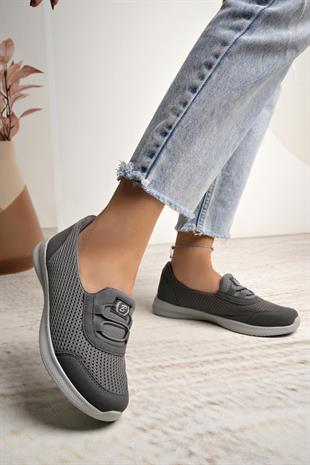 Nesil Shoes Bsea 575 Füme Memory Foam Kadın Yürüyüş Ayakkabısı