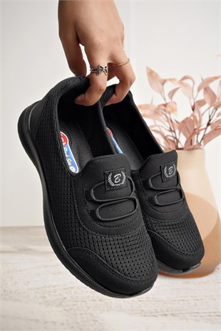 Nesil Shoes Bsea 575 Siyah Memory Foam Kadın Yürüyüş Ayakkabısı