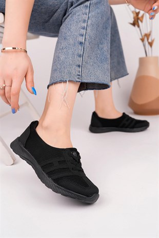 Nesil Shoes Bsea 618 Siyah Memory Foam Kadın Yürüyüş Ayakkabısı