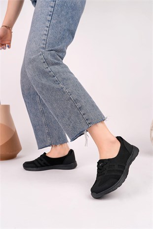 Nesil Shoes Bsea 618 Siyah Memory Foam Kadın Yürüyüş Ayakkabısı