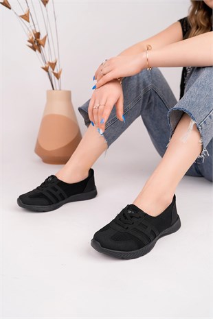 Nesil Shoes Bsea 618 Siyah Memory Foam Kadın Yürüyüş Ayakkabısı