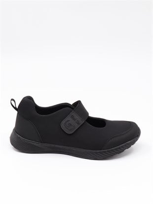 Nesil Shoes Bsea 632 Siyah Memory Foam Lastikli Kadın Ayakkabısı