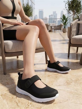 Nesil Shoes Bsea 632 Syh Byz Memory Foam Lastikli Kadın Ayakkabı