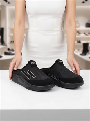Nesil Shoes Conf 222 Siyah Anatomik Kadın Sabo Terlik