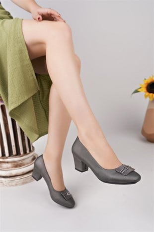 Nesil Shoes Desca 260 Platin Virgin Topuklu Kadın Ayakkabı