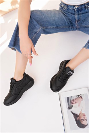 Nesil Shoes Dvm 063 Siyah Memory Foam Kadın Sneakers