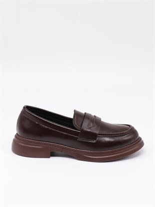 Nesil Shoes Dvm 2530 Kahve Maskulen Kadın Loafer