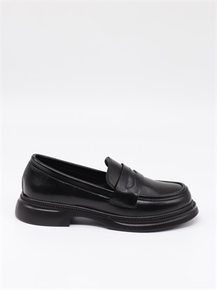 Nesil Shoes Dvm 2530 Siyah Maskulen Kadın Loafer