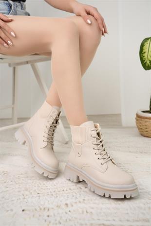 Nesil Shoes Dvm 5003 Ten Bağcıklı Kadın Bot