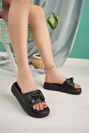 Nesil Shoes Dvm 650 Siyah Masaj Tabanlı Kadın Terlik
