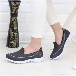 Nesil Shoes Dvm 801 Gri Faylon Taban Kadın Yürüyüş Ayakkabısı
