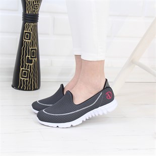 Nesil Shoes Dvm 801 Gri Faylon Taban Kadın Yürüyüş Ayakkabısı