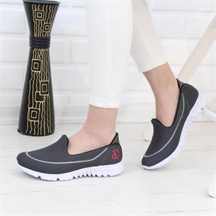 Nesil Shoes Dvm 801 Gri Faylon Taban Kadın Yürüyüş Ayakkabısı