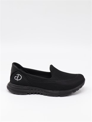 Nesil Shoes Dvm 801 Siyah Faylon Taban Kadın Yürüyüş Ayakkabısı