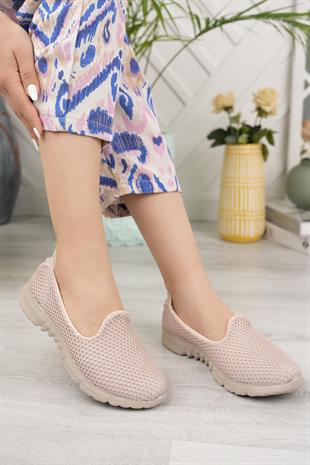 Nesil Shoes Dvm 901 Bej Bej Anatomik Esnek Kadın Yürüyüş Ayakkabısı