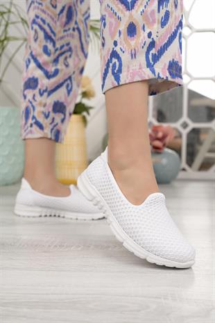 Nesil Shoes Dvm 901 Beyaz Anatomik Esnek Kadın Yürüyüş Ayakkabısı