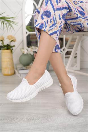 Nesil Shoes Dvm 901 Beyaz Anatomik Esnek Kadın Yürüyüş Ayakkabısı