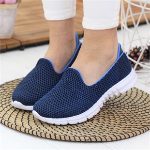 Nesil Shoes Dvm 901 Lacivert Anatomik Esnek Kadın Yürüyüş Ayakkabısı