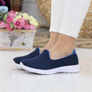 Nesil Shoes Dvm 901 Lacivert Anatomik Esnek Kadın Yürüyüş Ayakkabısı