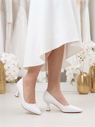 Nesil Shoes Elva 050 Beyaz Topuklu Kadın Stiletto