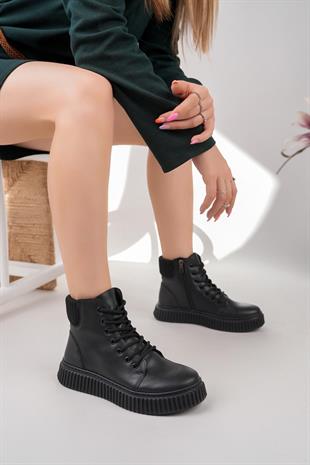 Nesil Shoes Ermod 401 Siyah Kadın Postal Bot