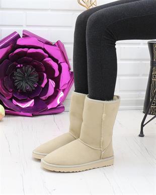 Nesil Shoes Etna Ten Süet Orta Boy Agh Kadın Bot