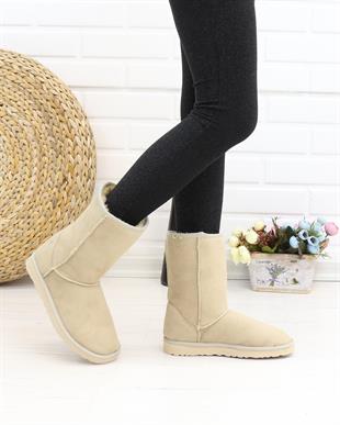 Nesil Shoes Etna Ten Süet Orta Boy Agh Kadın Bot