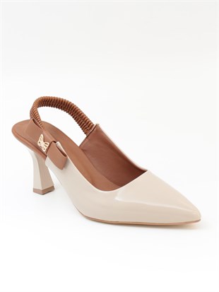 Nesil Shoes Gabbel 205 Ten Rugan Topuklu Kadın Sandalet