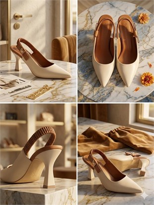 Nesil Shoes Gabbel 205 Ten Topuklu Kadın Sandalet